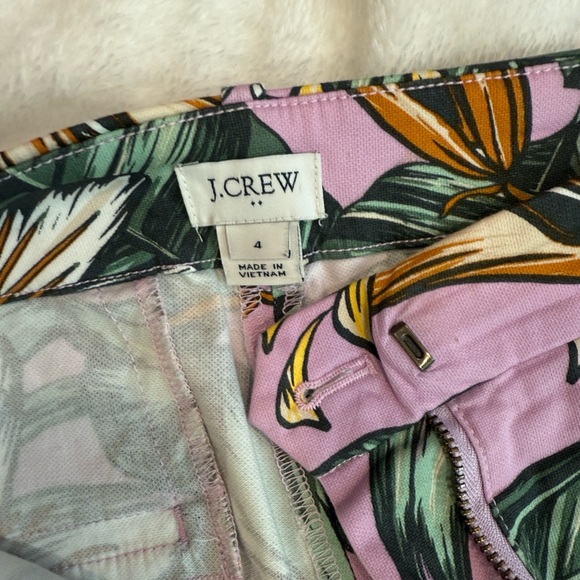 J. Crew Botanical Print Leggings in Lavender and Green - Picture 2 of 3